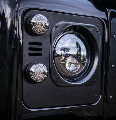 Land Rover Defender Metal headlight surrounds - Uproar 4x4