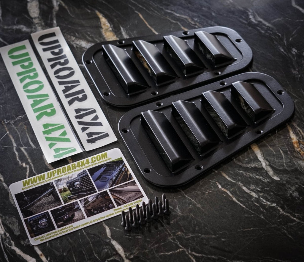 GLOSS BLACK WING Top Grilles/Vents for Land Rover Defender 90/110/130 GLOSS BLACK WING Top Grilles/Vents for Land Rover Defender 90/110/130