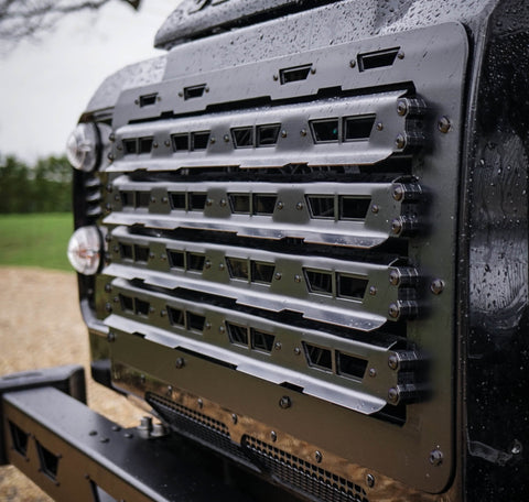 Land Rover Defender Stainless Steel Front Grilles & Vents - Uproar 4x4