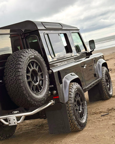 Defender Rear Step Gunbus Land Rover Defender Stainless Steel NAS Rear Step. – Uproar 4x4