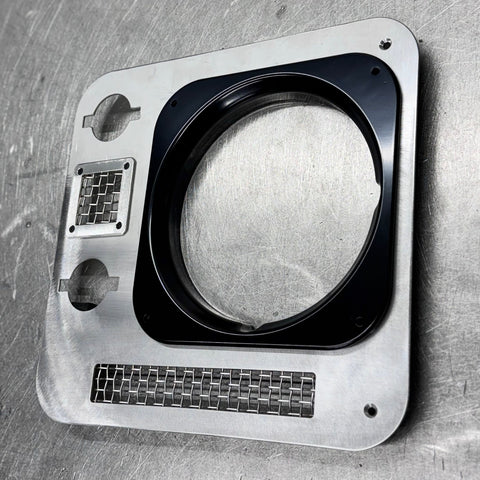 Land Rover Defender V8 Headlight Surrounds - Stainless Steel