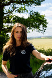 Uproar 4X4 womens tshirt black front outdoors
