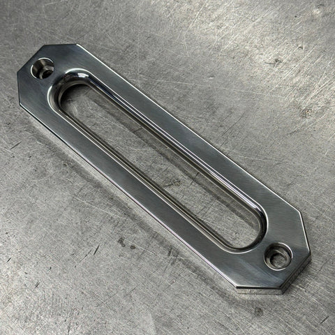 Defender winch bumper rope hawse - Stainless Steel