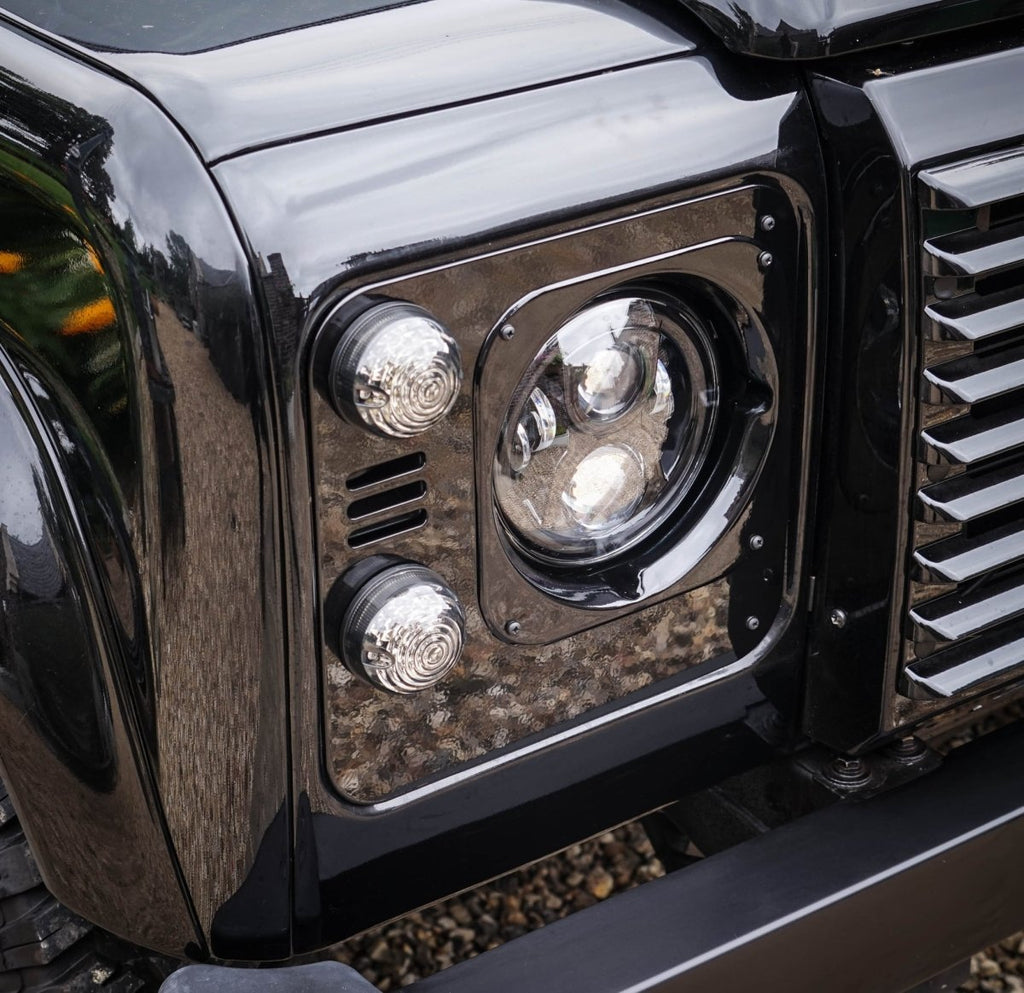 Land Rover Defender Stealth Aluminium Headlight Surrounds – Uproar 4x4