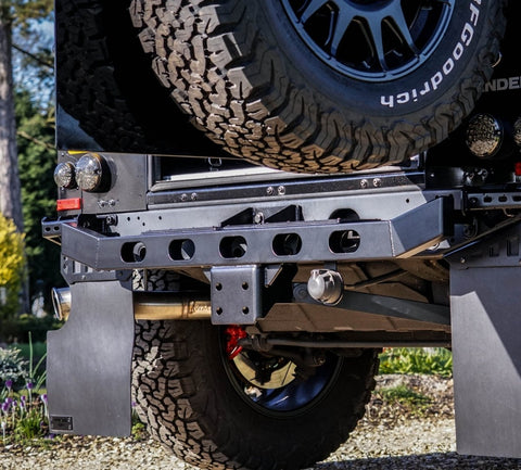 Defender Rear Step Gunbus Land Rover Defender Titan Stainless Steel Tow Rear Step – Uproar 4x4