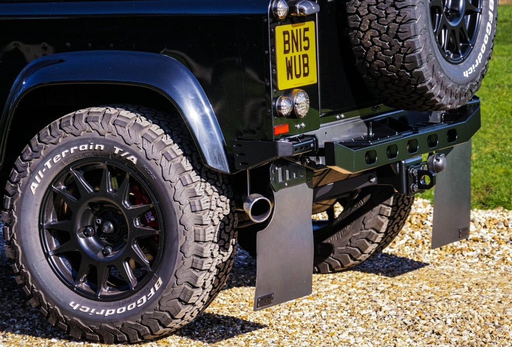 Defender Rear Step Gunbus Land Rover Defender Titan Stainless Steel Tow Rear Step – Uproar 4x4