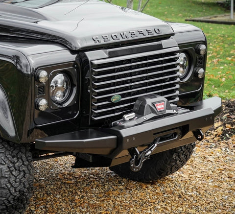 Land Rover Defender Stainless Steel Winch  Bumper 
