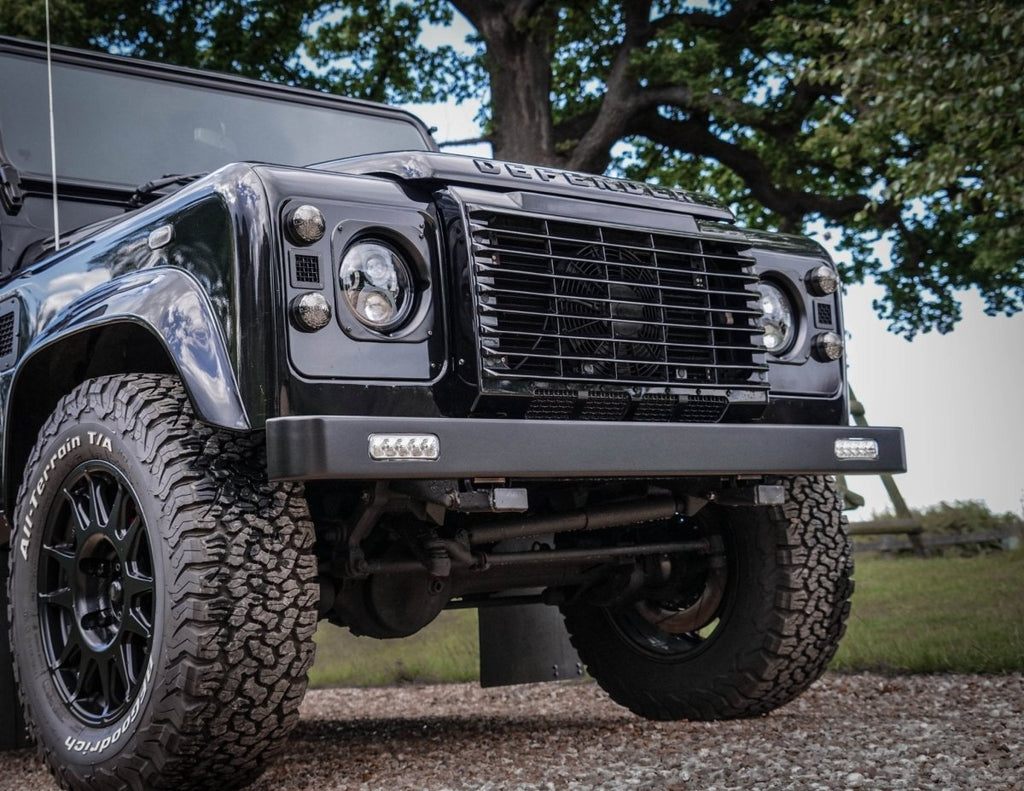 Land Rover Defender Stainless Steel DRL Front Bumper - Uproar 4x4